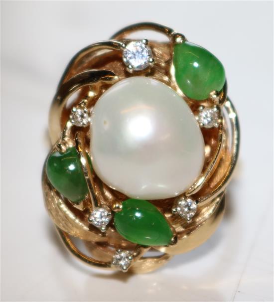 14ct pearl dress ring